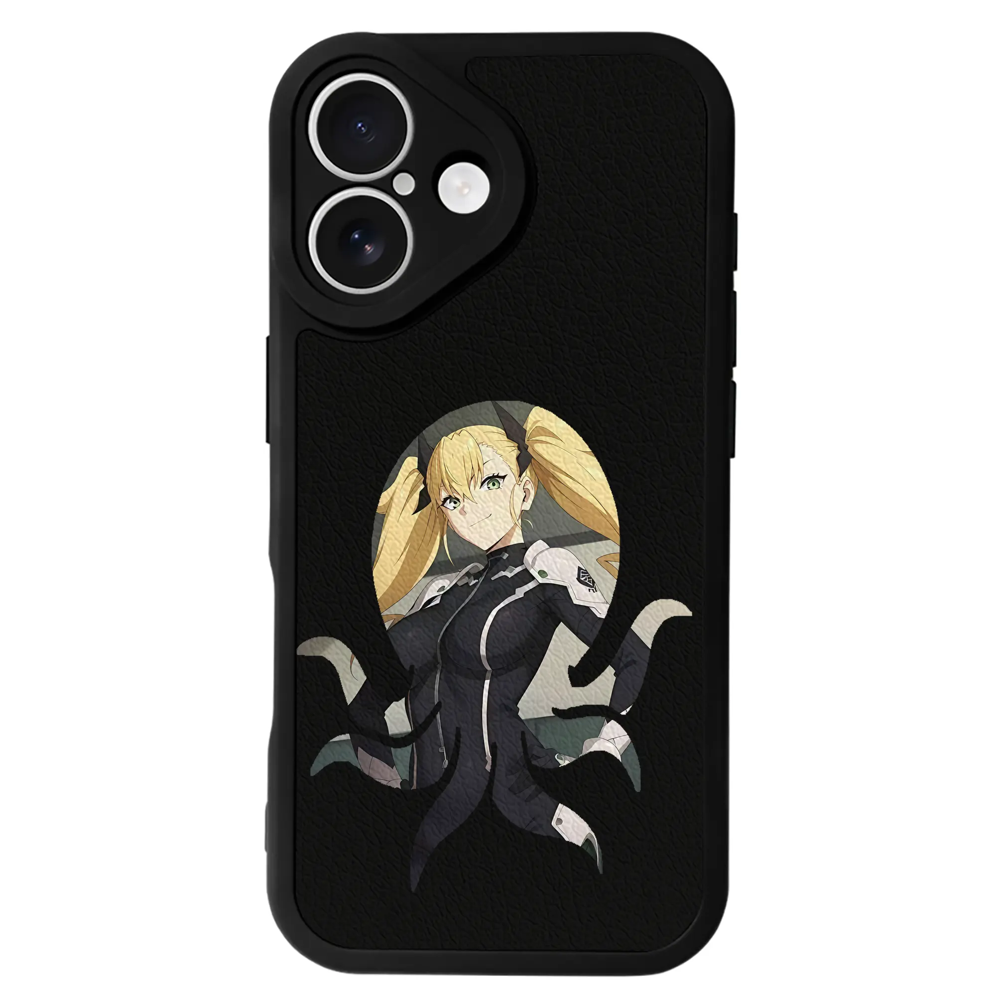 怪獣8号 グッズ,四ノ宮キコル - IPhone 16シリーズ対応 ・ シリコンスマホケース ・ レザー調 ・ 高精度フィット ・ 耐衝撃 ・ ワイヤレス充電対応 ・ 精密カット